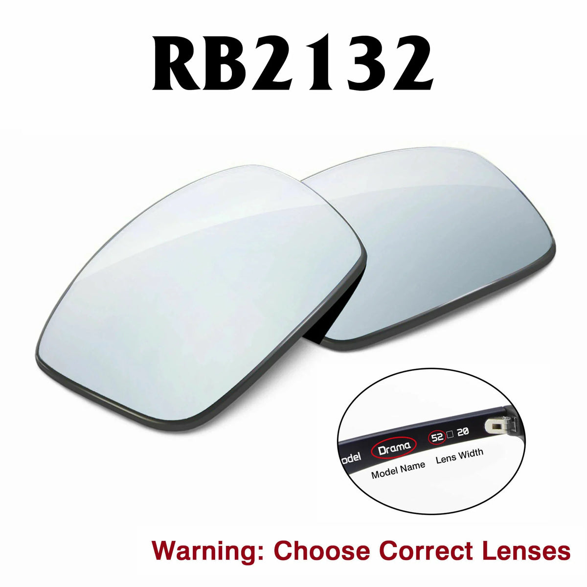 Ray-Ban New Wayfarer Replacement Lenses RB2132