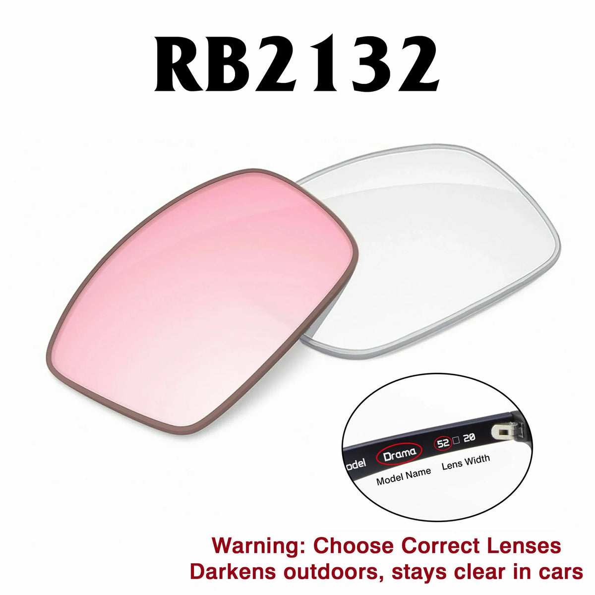 Ray-Ban New Wayfarer Replacement Lenses RB2132