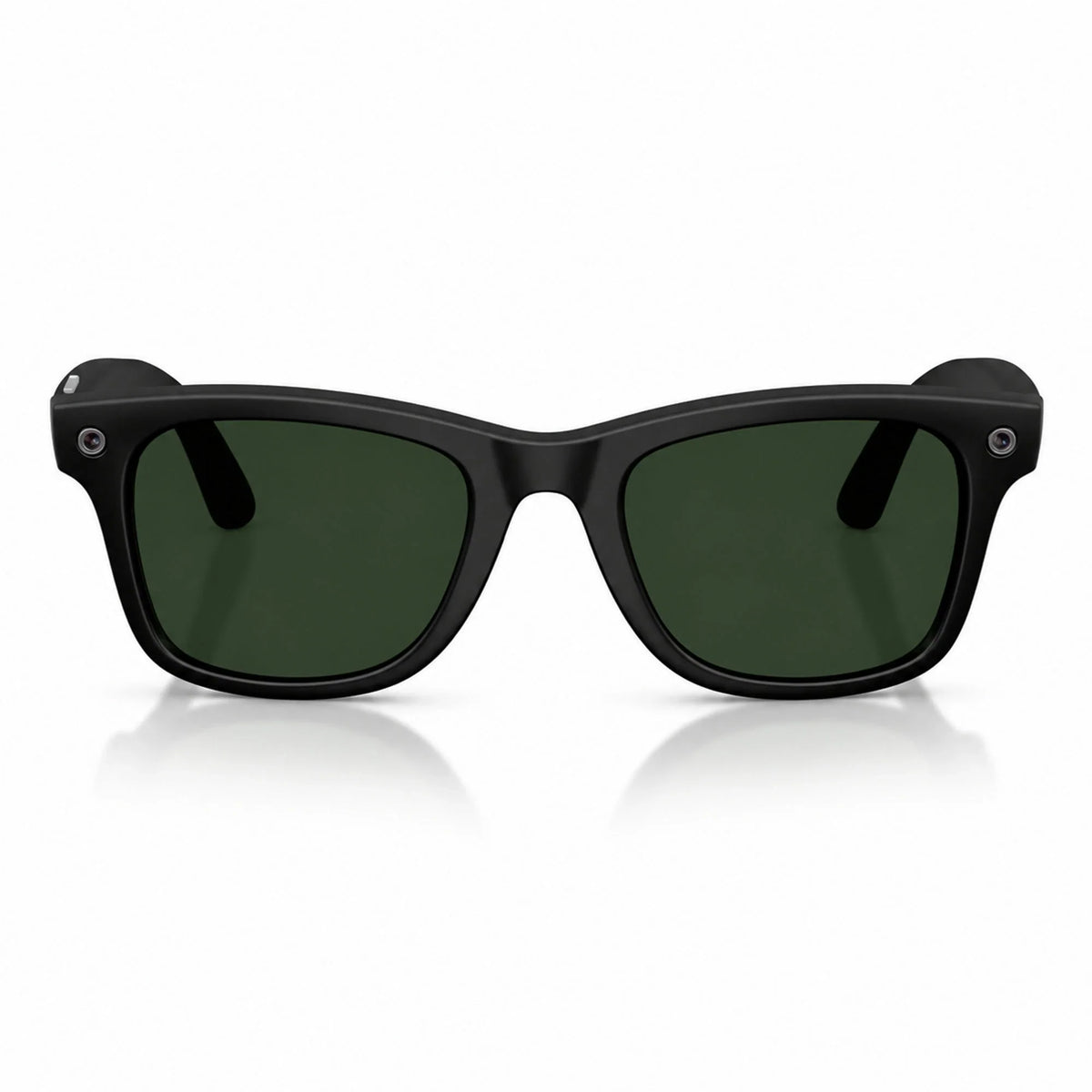 Ray-Ban Meta Wayfarer Gen 3 smart glasses, Matte Black frame with Transitions® Graphite Green lenses, front view