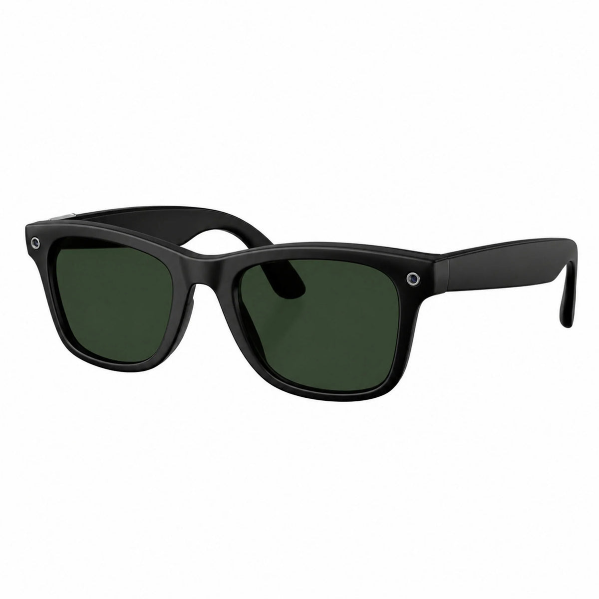 Ray-Ban Meta Wayfarer Gen 3 smart glasses, Matte Black frame with Transitions® Graphite Green lenses, three-quarter view