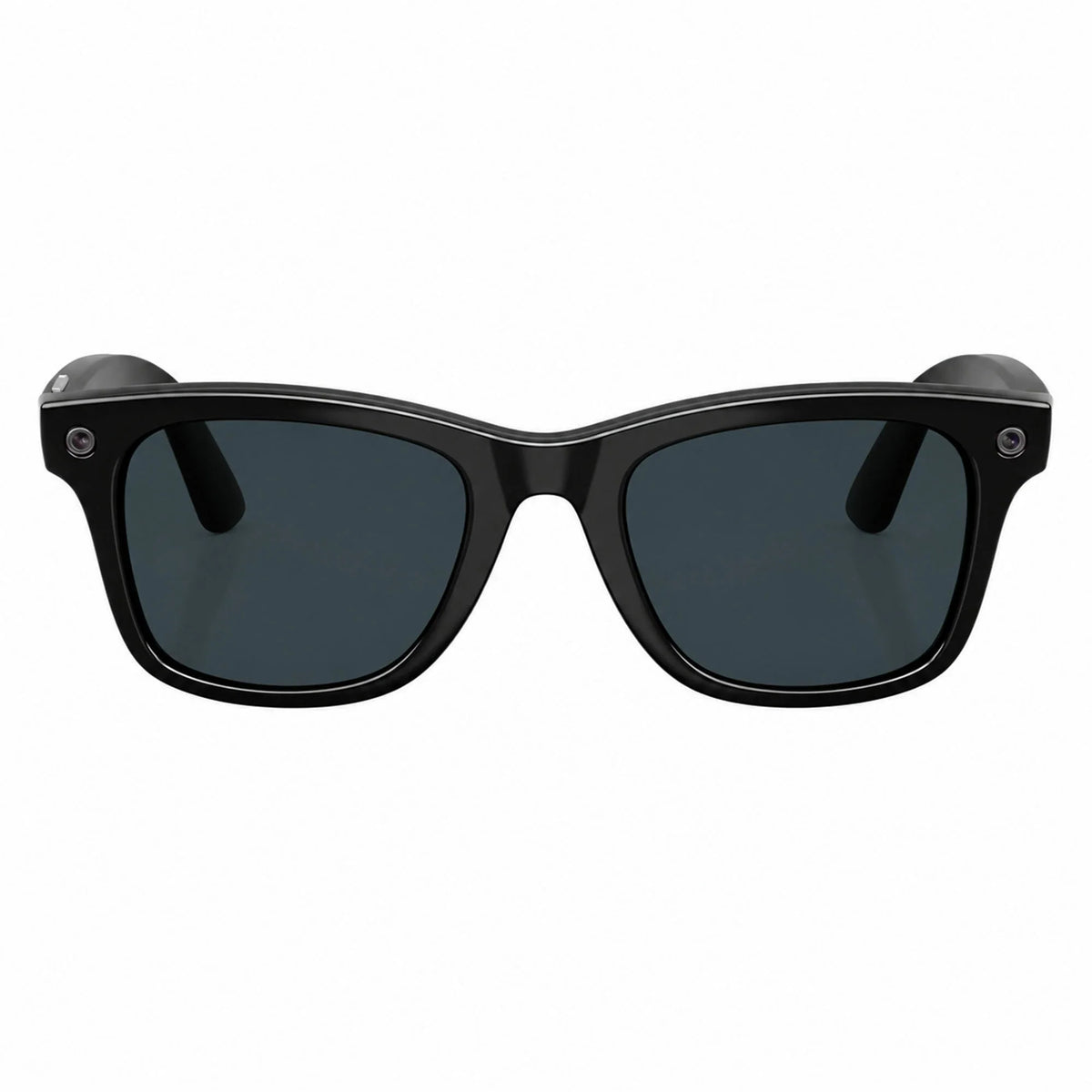 Ray-Ban Meta Wayfarer Gen 3 smart glasses, Shiny Black frame with Transitions® Grey lenses, front view