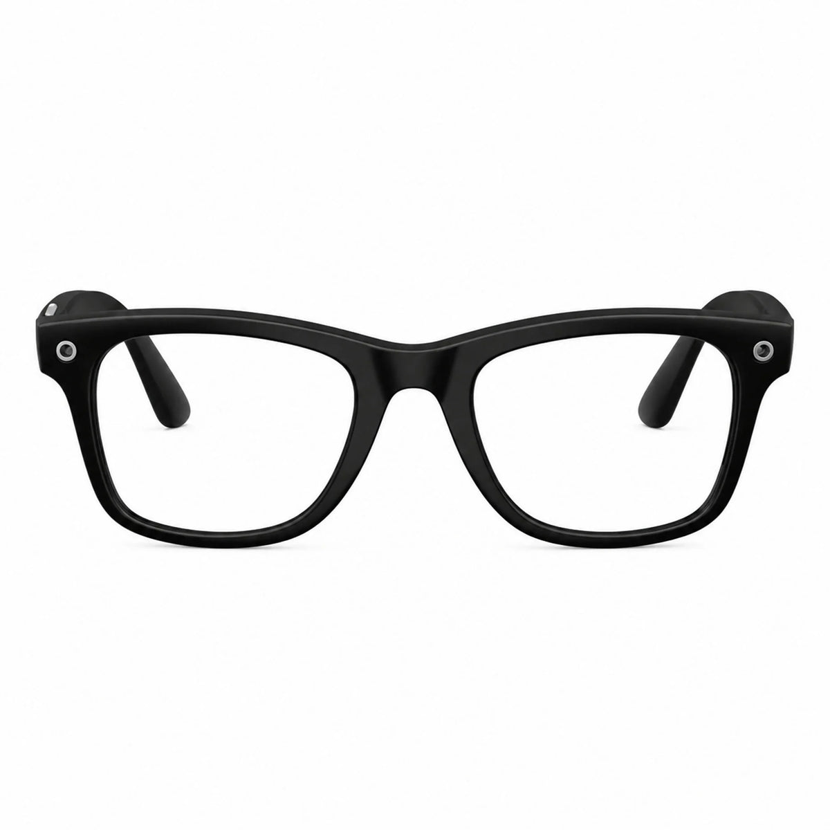 Ray-Ban Meta Wayfarer Gen 3 smart glasses, Matte Black frame with Clear lenses, front view