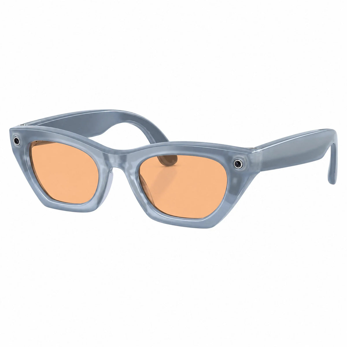 Ray-Ban Meta Zena Gen 3 smart glasses, Milky Grey Lilac frame with Transitions® Copper lenses, three-quarter view