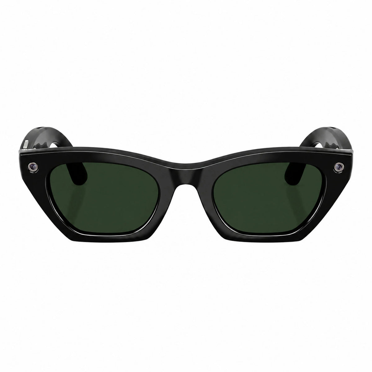 Ray-Ban Meta Zena Gen 3 smart glasses, Shiny Black frame with Transitions® Graphite Green lenses, front view