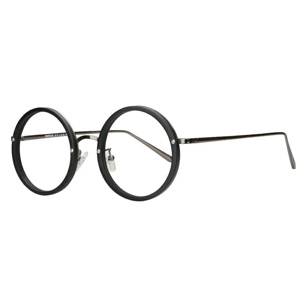 TR&Metal Round Eyeglasses