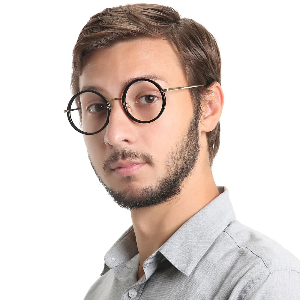 TR&Metal Round Eyeglasses