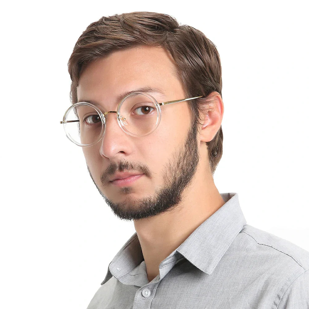TR&Metal Round Eyeglasses