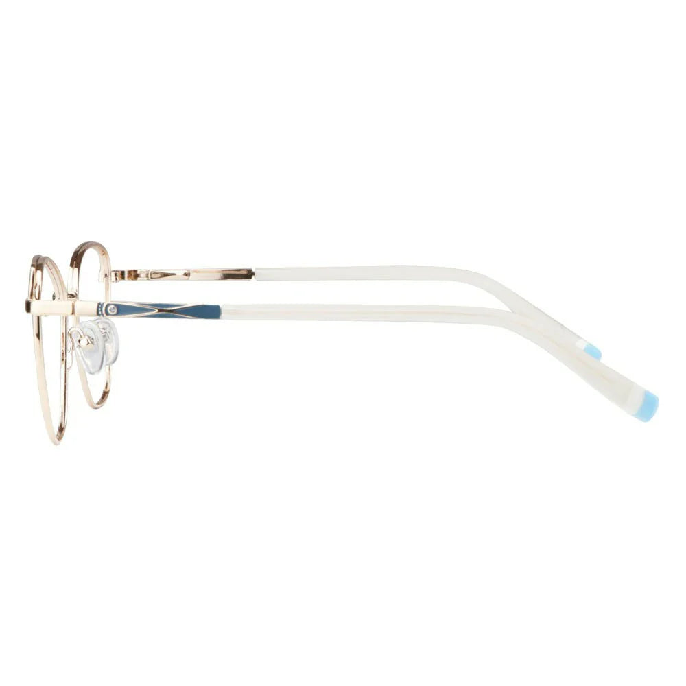 Metal&Plate Cat-Eye Eyeglasses
