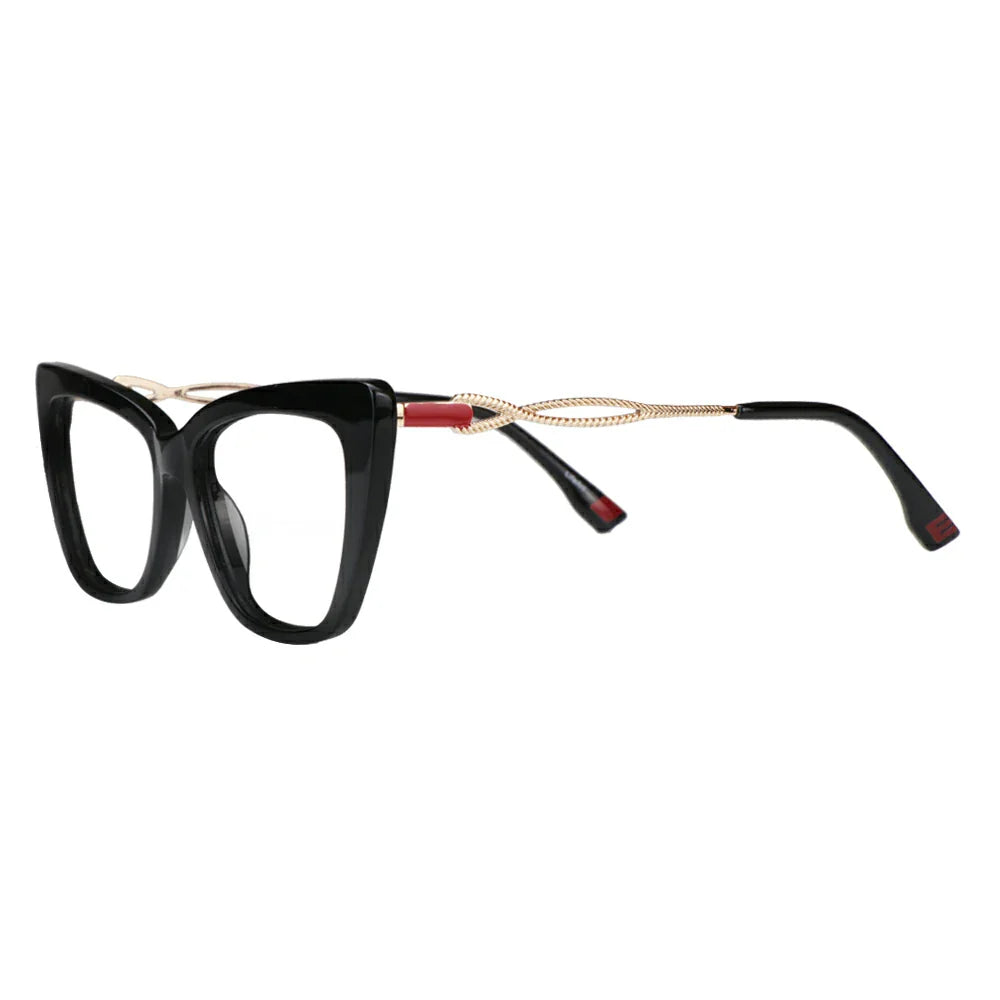 Acetate&Metal Cat Eye Eyeglasses