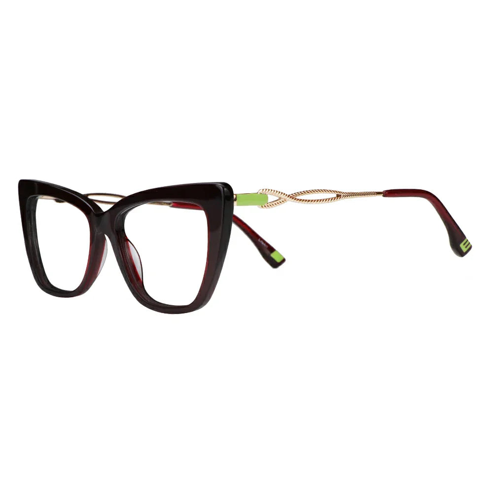 Acetate&Metal Cat Eye Eyeglasses