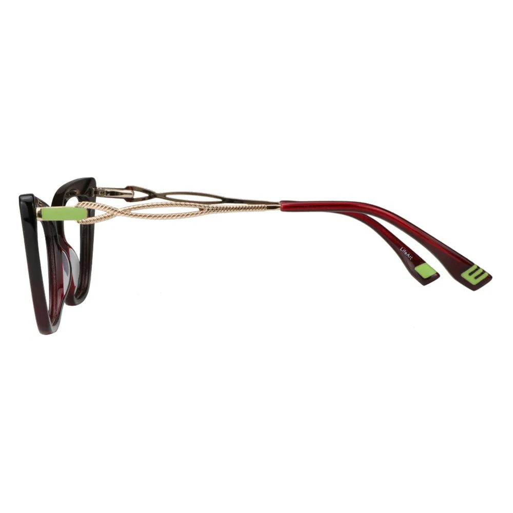 Acetate&Metal Cat Eye Eyeglasses