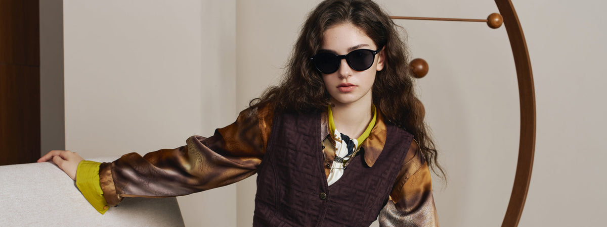 Model wearing CARIN sunglasses